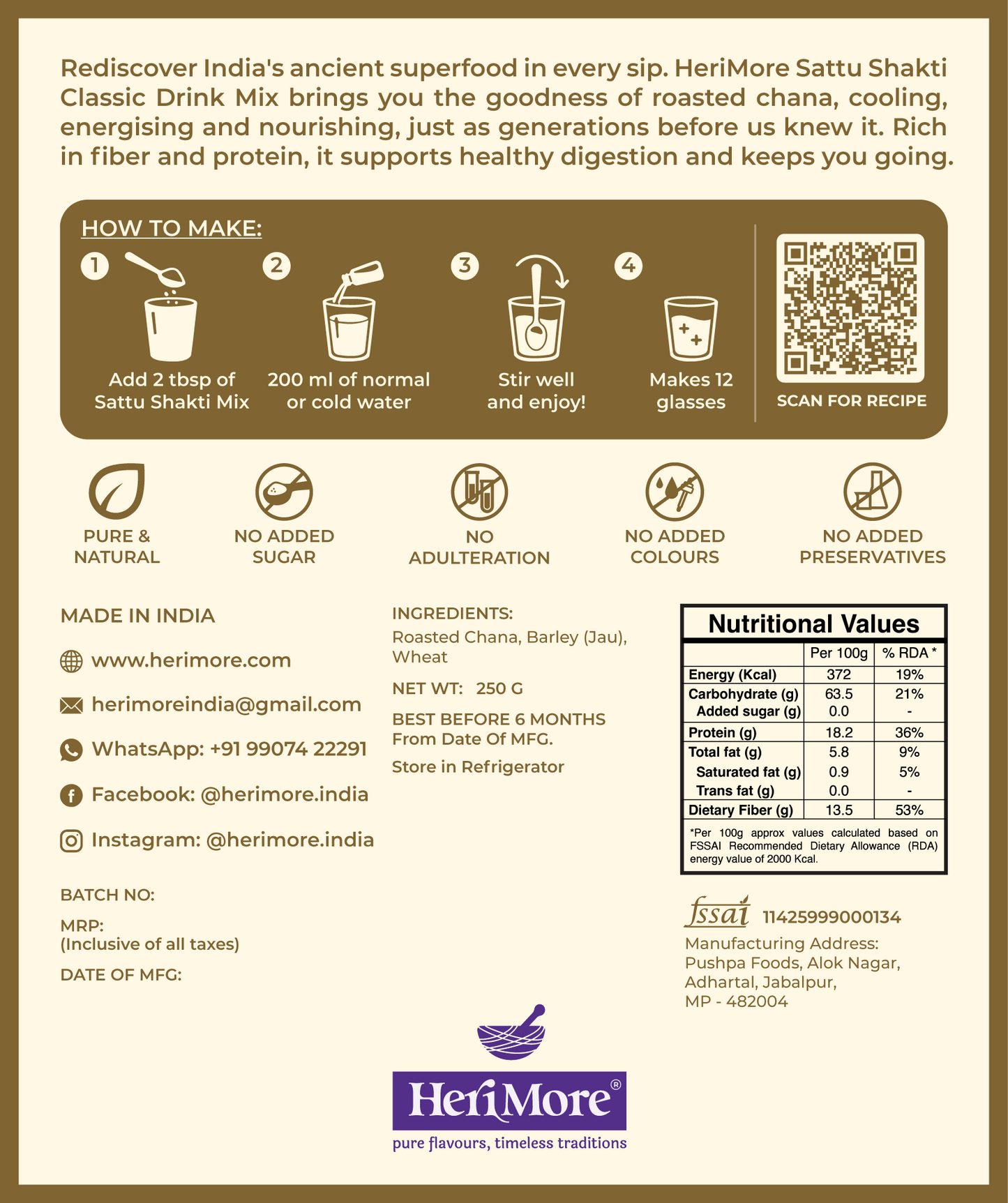 Sattu Shakti Classic Drink Mix