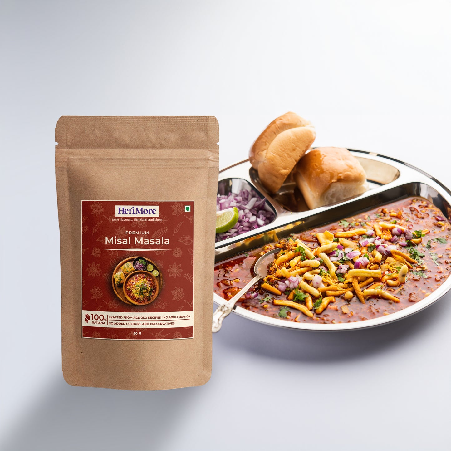 Flavour Punch Pack - Meat Masala, Pani Puri Masala, Misal Masala | (Pack of 3, 50g Each)