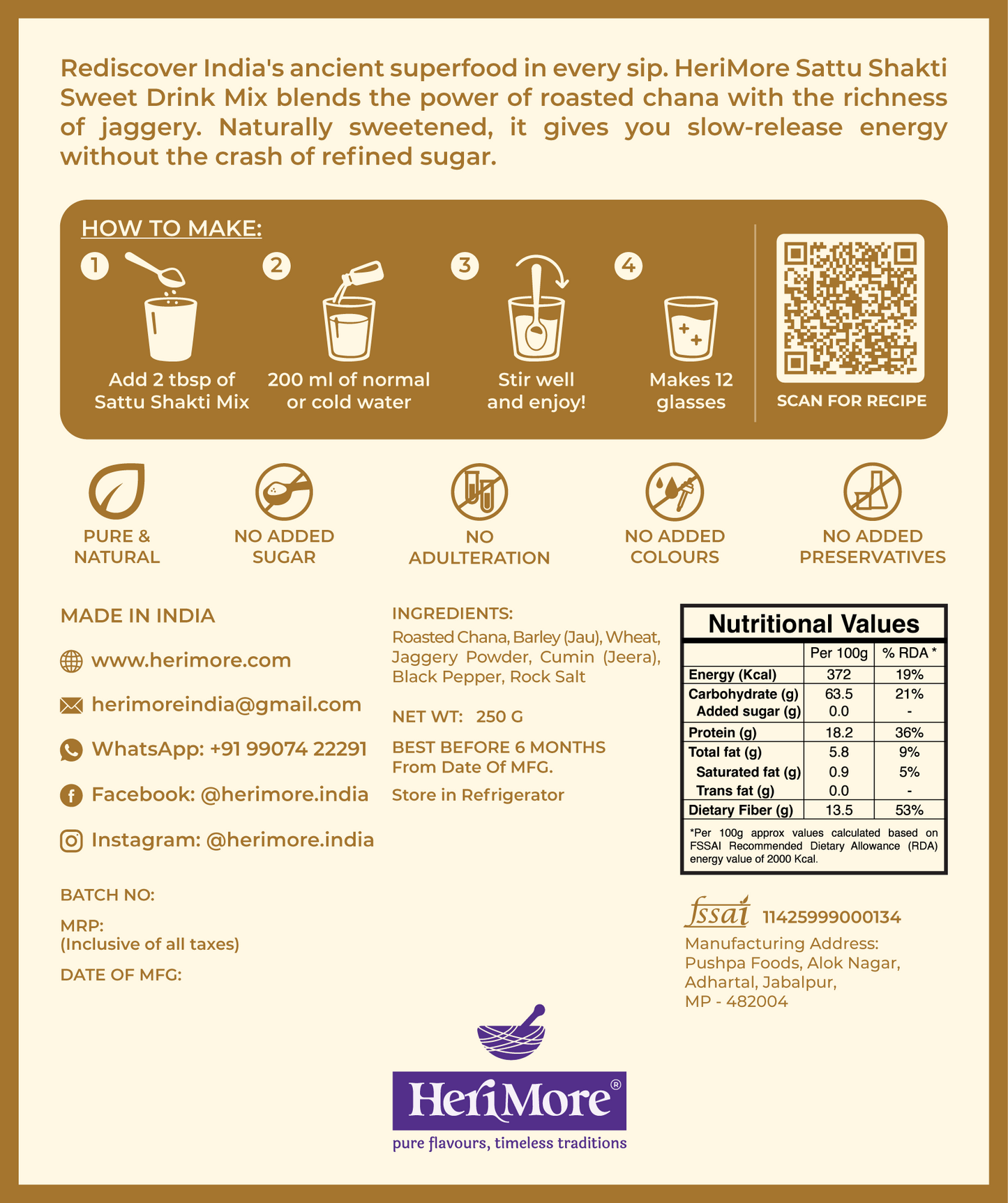 Sattu Shakti Sweet Drink Mix