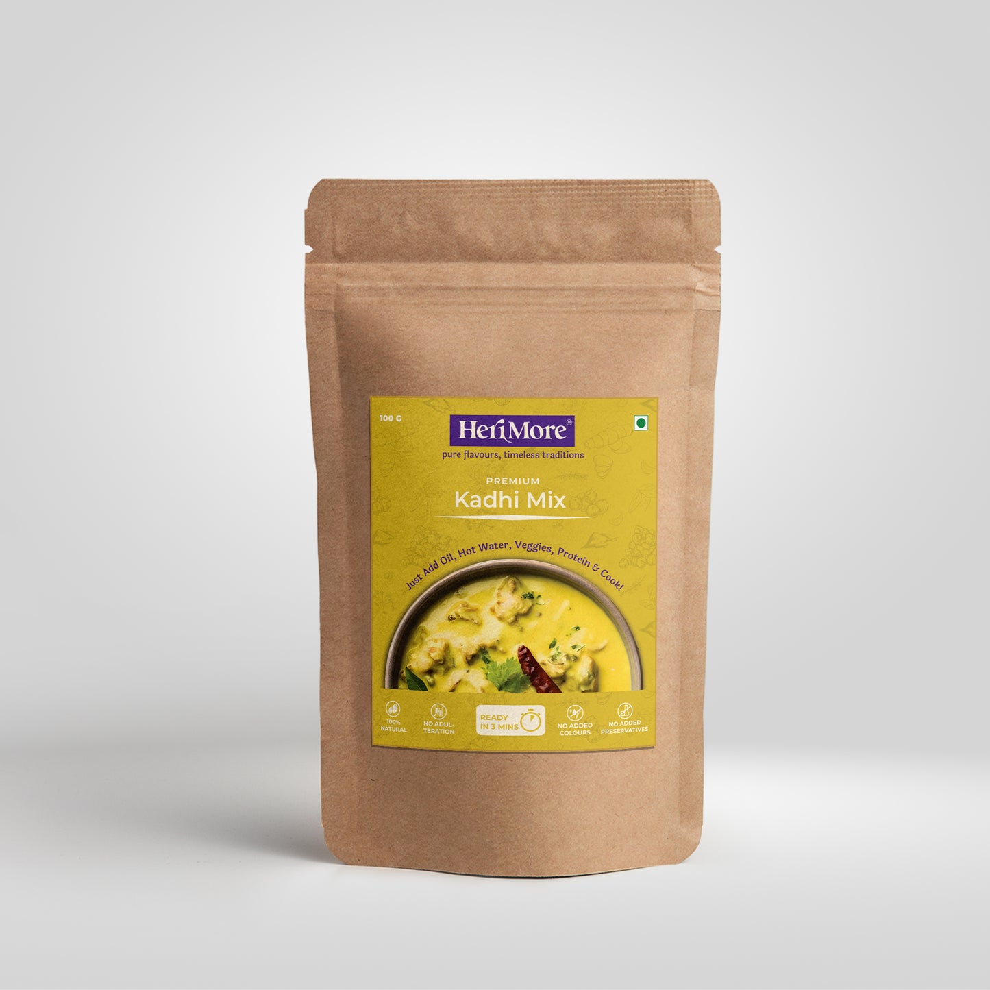 Kadhi Mix | Tangy & Comforting Yogurt-Based Curry | Ready in 3 Mins | No Added Colors or Preservatives | 100% Natural | 100 G