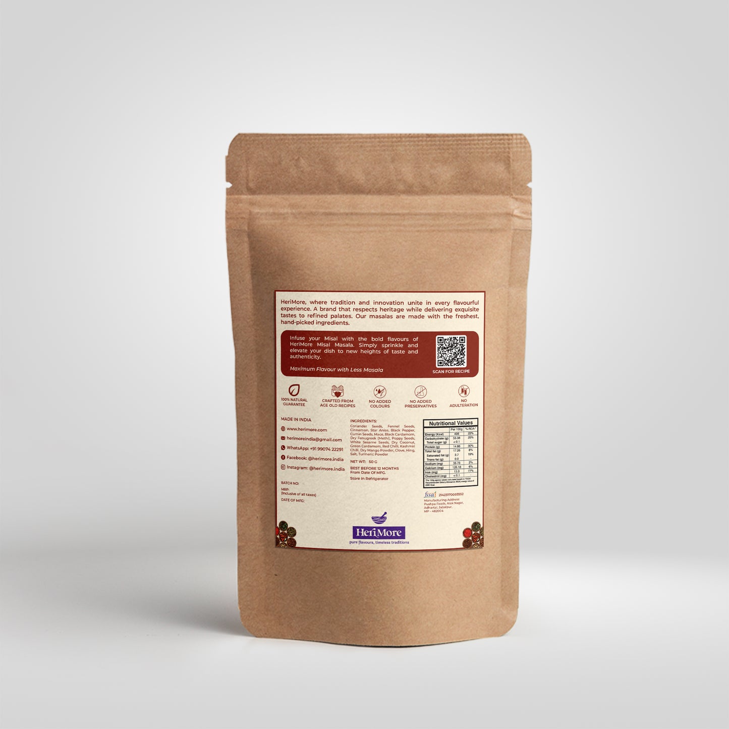Premium Misal Masala | 50 G | Spicy Metabolism Kick