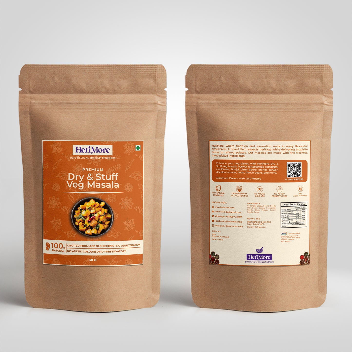 रोजमर्रा की आवश्यक वस्तुएं बॉक्स | 4 मसालों का सेट - धनिया/धनिया, हल्दी/हल्दी, लाल गर्म मिर्च/लाल मिर्च, सूखी और स्टफ सब्जी/सूखा (प्रत्येक 100 ग्राम)