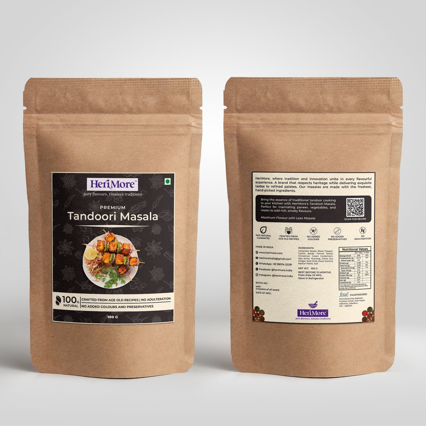 North India Pack - Rajma Masala 100 G, Tandoori Masala 100 G, Tea Masala 50 G | (Pack of 3)