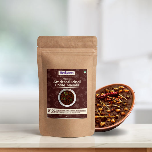Amritsari Pindi Chole Masala – 100% Natural & Jain-Friendly | No Onion, No Garlic | Dry Spice Blend | 50 G