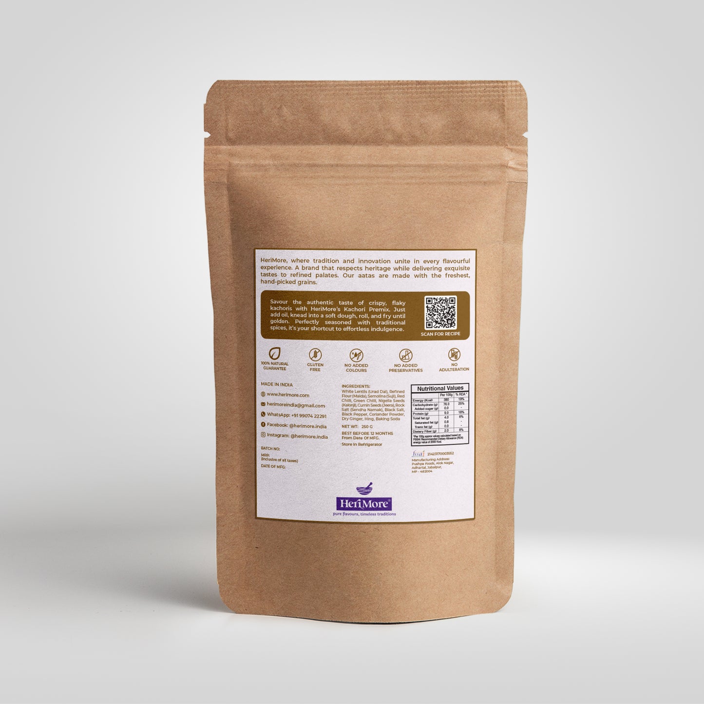 Kachori Premix | Easy & Delicious, Ready-to-Cook Mix | 250 G