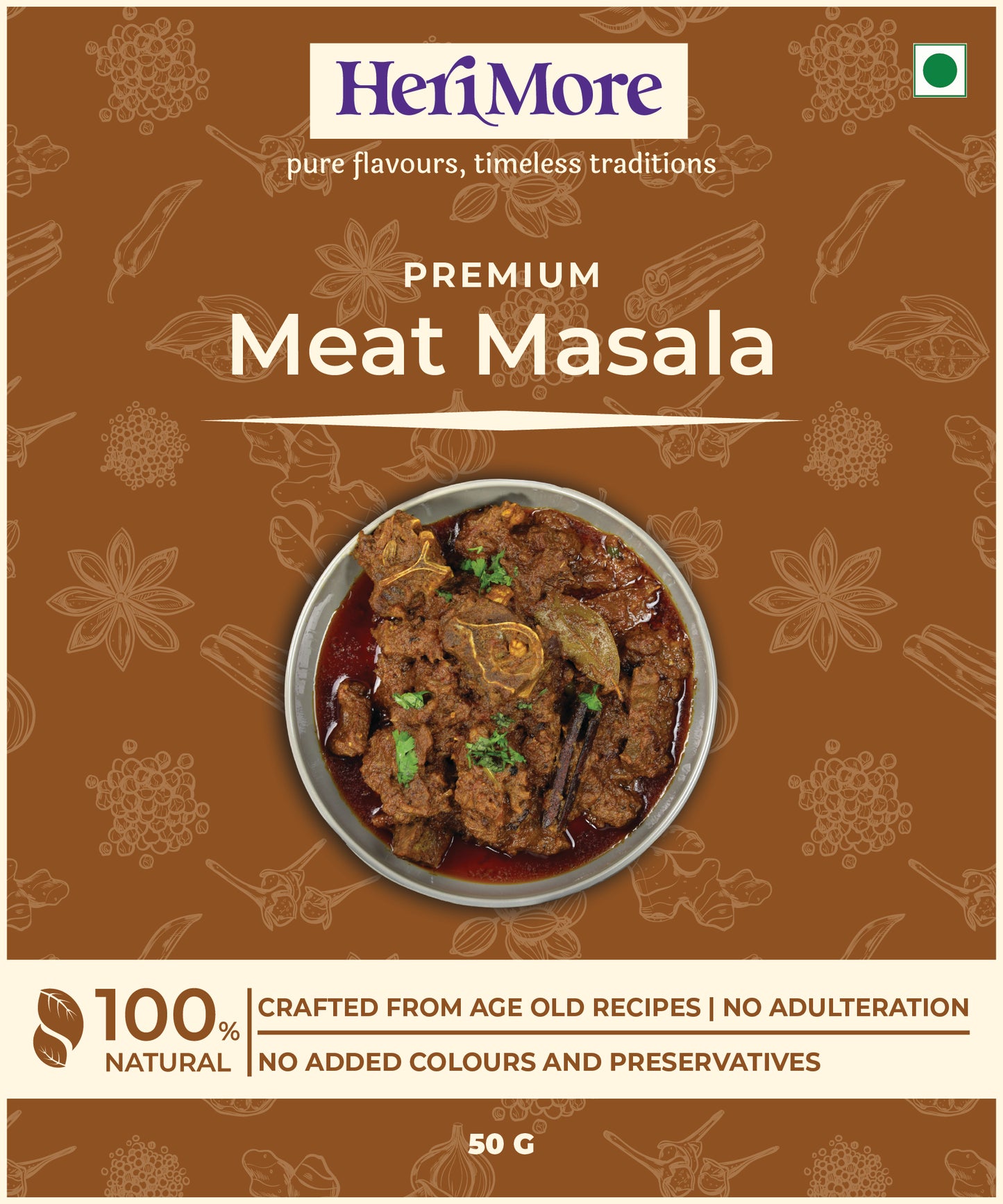 Classic Pack - Meat Masala, Punjabi Garam Masala, Dry & Stuff Veg Masala | (Pack of 3, 50g Each)