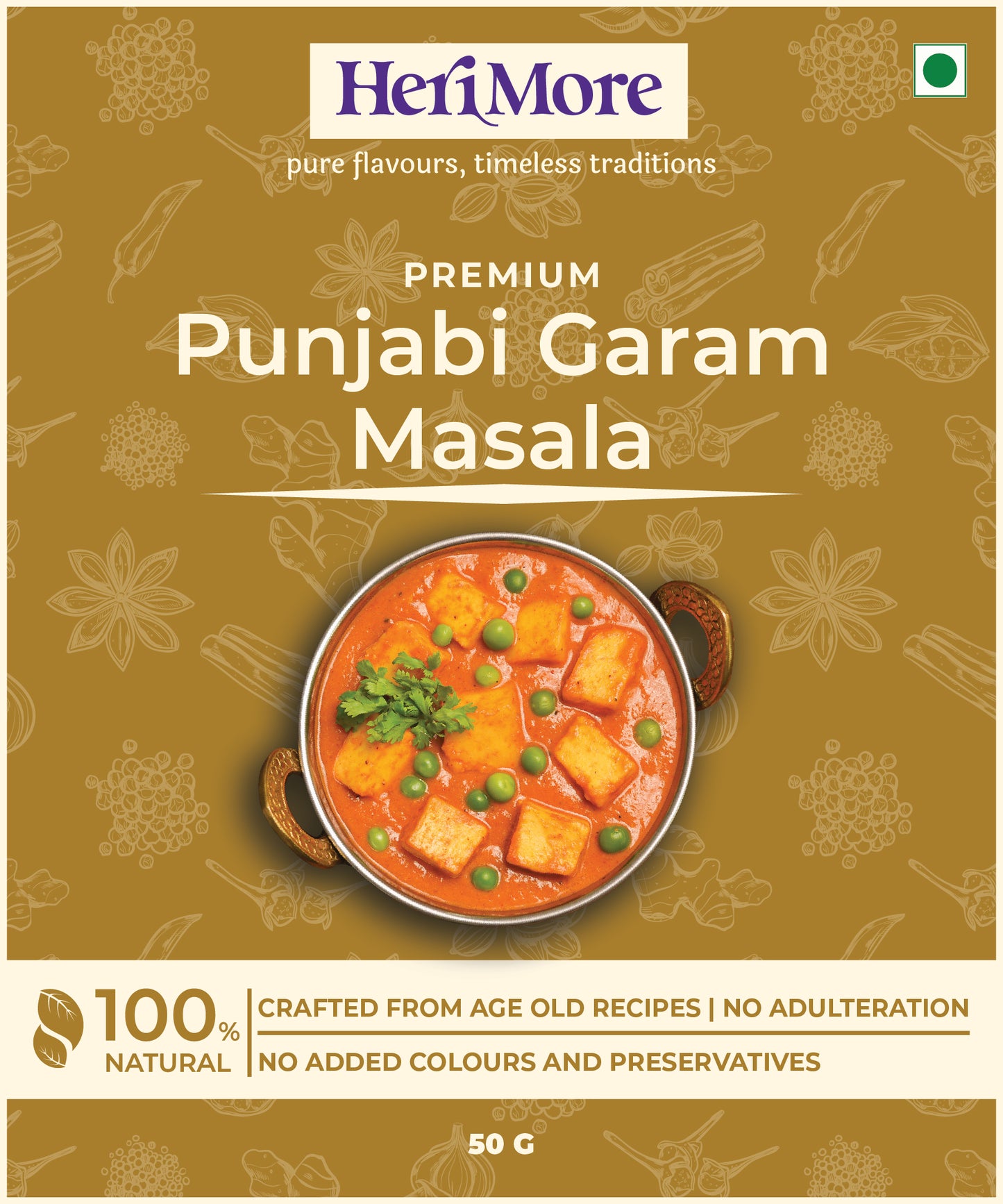 Classic Pack - Meat Masala, Punjabi Garam Masala, Dry & Stuff Veg Masala | (Pack of 3, 50g Each)