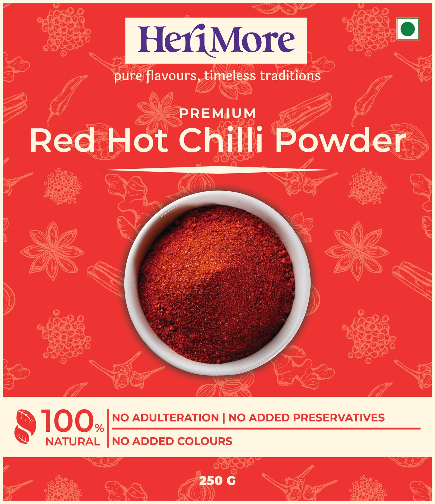 Premium Red Hot Chilli Powder & Turmeric Powder Combo Pack