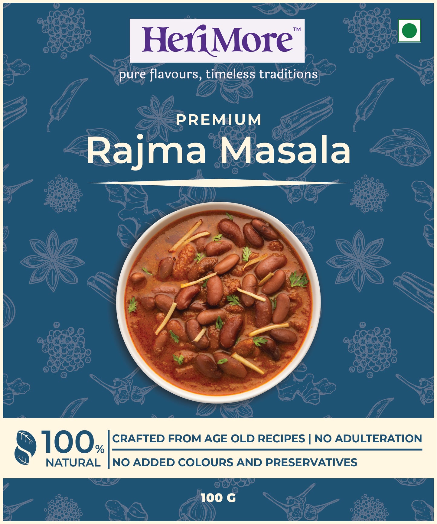 North India Pack - Rajma Masala 100 G, Tandoori Masala 100 G, Tea Masala 50 G | (Pack of 3)