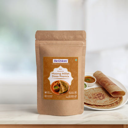 Moong Millet Dosa Premix | Ready to Cook High-Protein Breakfast Mix | 100 G