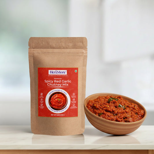 Spicy Red Garlic Instant Chutney Mix | Mix & Serve in 5 Seconds | 100G