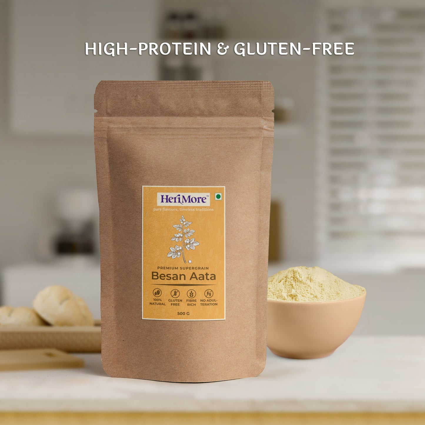 Premium Aata Combo Pack of 6 | Bajra, Besan, Jowar, Makka, Ragi & Rajgira Flours | 500 G Each | Value Pack