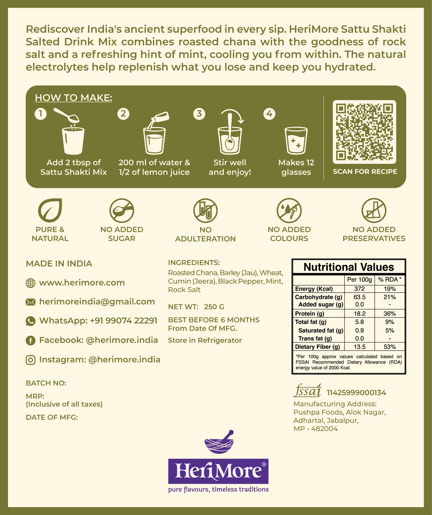 Sattu Shakti Salted Drink Mix