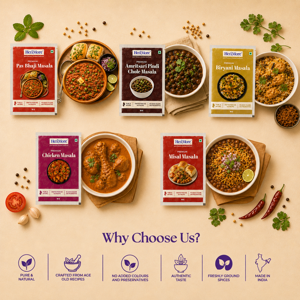 Spice Collection Box | 5 Signature Masalas