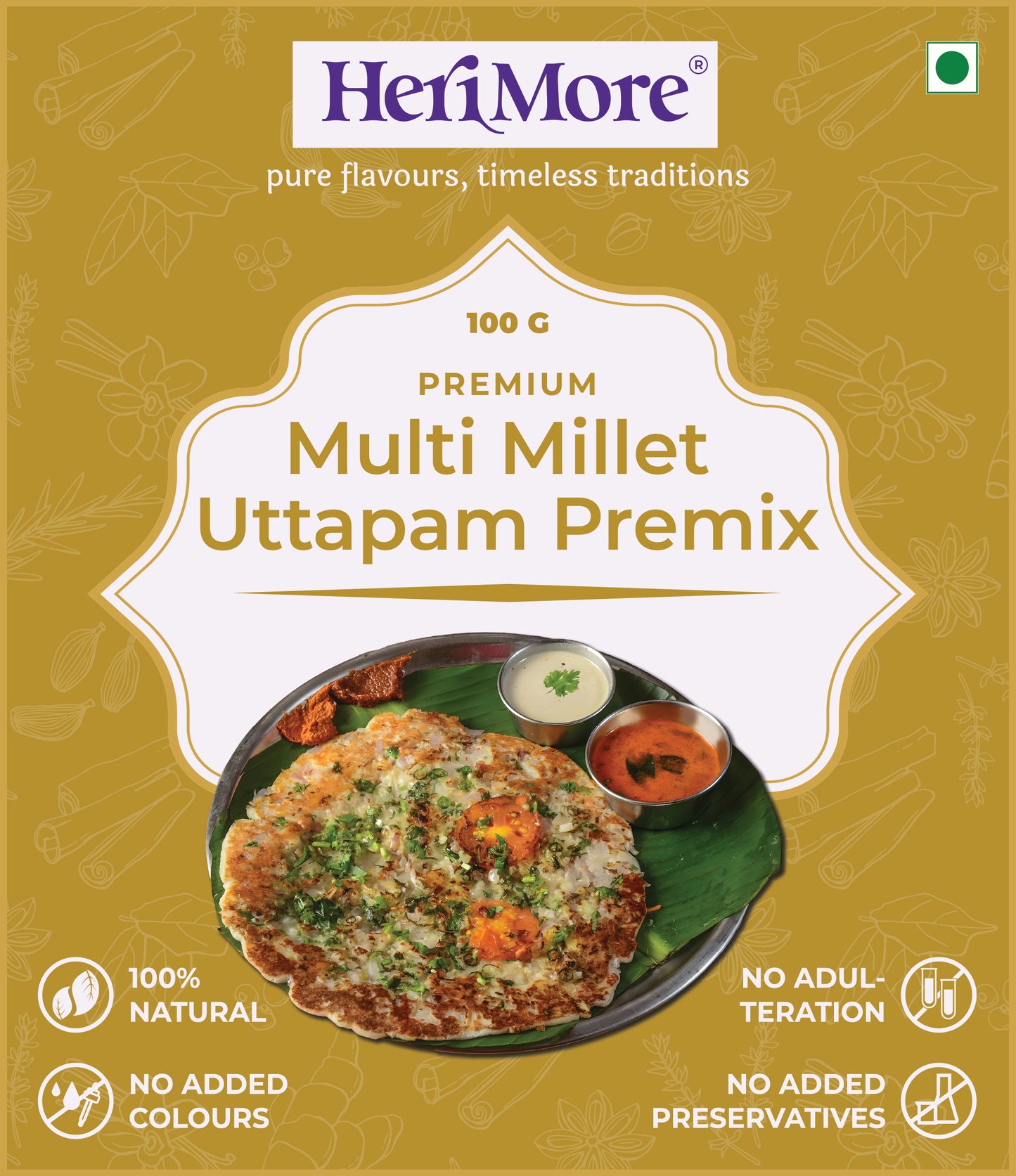 Multi Millet Uttapam & Appe Premix | High-Fiber Instant Breakfast Mix | Ready-to-Cook South Indian Delight | 100 G