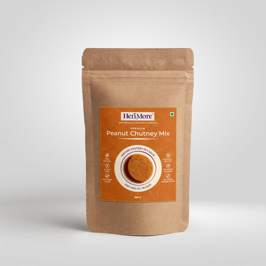 Peanut Chutney Mix | Nutty & Spicy | Ready in 5 Seconds | No Preservatives | 100% Natural | 100G