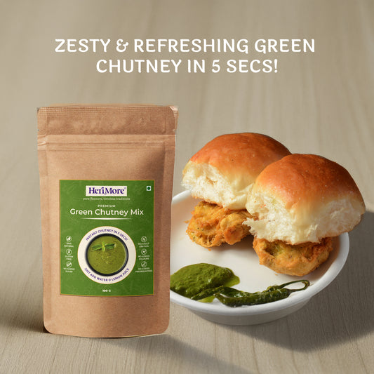 Green Chutney Mix | Tangy & Refreshing | Ready in 5 Seconds | No Preservatives | 100% Natural | 100G